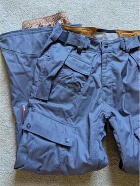 Sz.M SESSIONS Snow Pants Mens Gray RECCO Avalanche Rescue Ski Hop-Up Snowboard